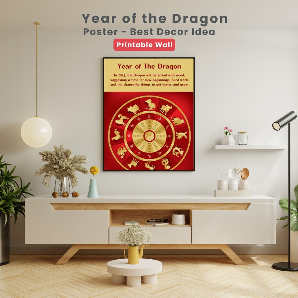 Dragon Poster - Zodiac Poster - Chinese New Year