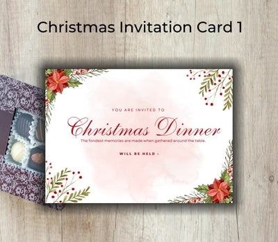 Christmas Invitations - PDF Fillers - Neat Notions Nook