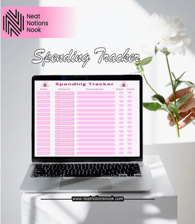 Spending Savings Tracker - PDF Fillers - 2 Colors Available - Neat Notions Nook