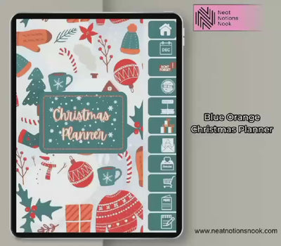 Blue Orange Christmas Planner